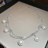 French Vintage Baroque Pearl Necklace Summer Niche Premium Sense Clavicle Chain Light Luxury Versatile Necklace Women