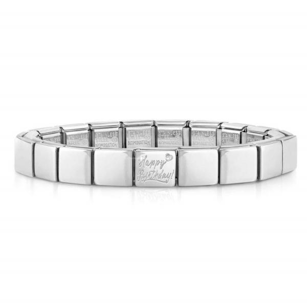 Nomination Bracelet Glam Symbol Steel & Cubic Zirconia (Happy Birthday) 239101/55