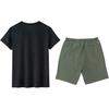 Li-Ning Simple Quick-Dry Breathable Versatile Round Neck Short Sleeve Comfortable Five-Point Pants Casual Sports Suit ATSV597-2+YKSV147-1