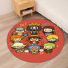 One Piece Printed Round Rug Carpet Chair Rug Area Rug Entryway Doormats,for Office Chair Living Room Bedroom Kitchen Room.