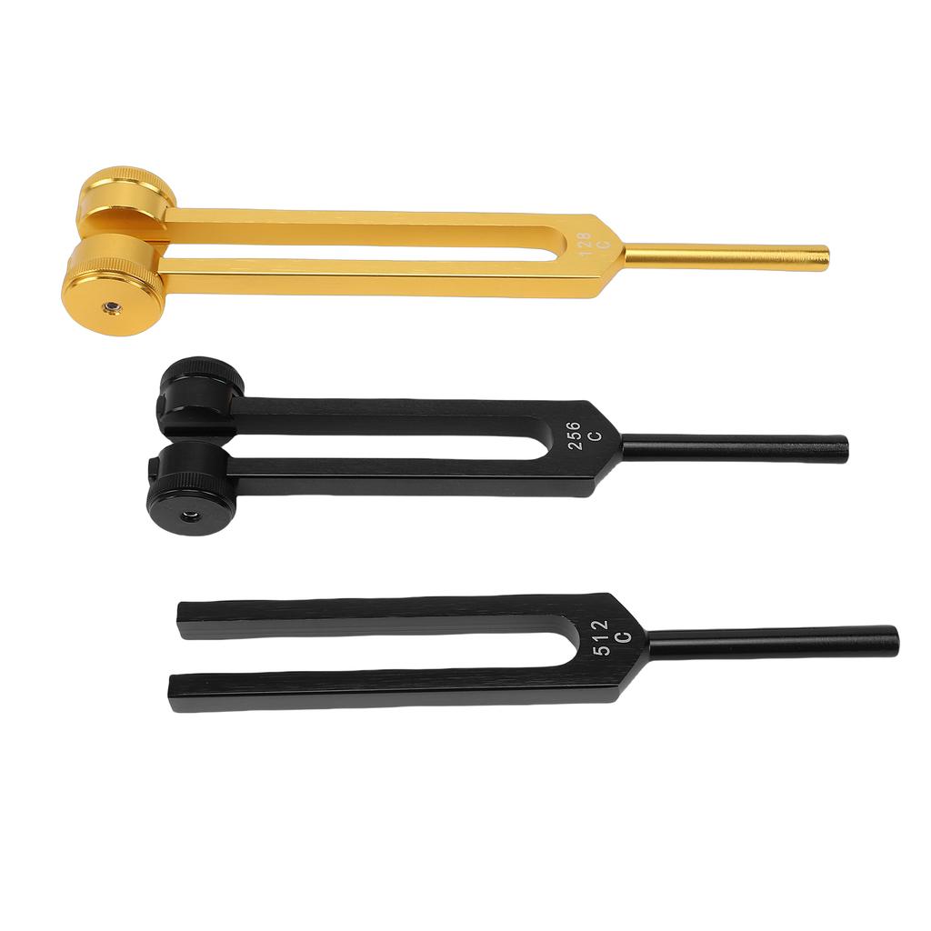 128Hz 256Hz 512Hz Aluminiumlegierung Stimmgabel Set mit Basis für Chakra-Ausgleich Yoga Meditation