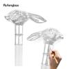 White Rabbit Long Ear Gentleman Walking Cane Fashion Walking Stick Gentleman Crosier Knob Walking Stick 93cm