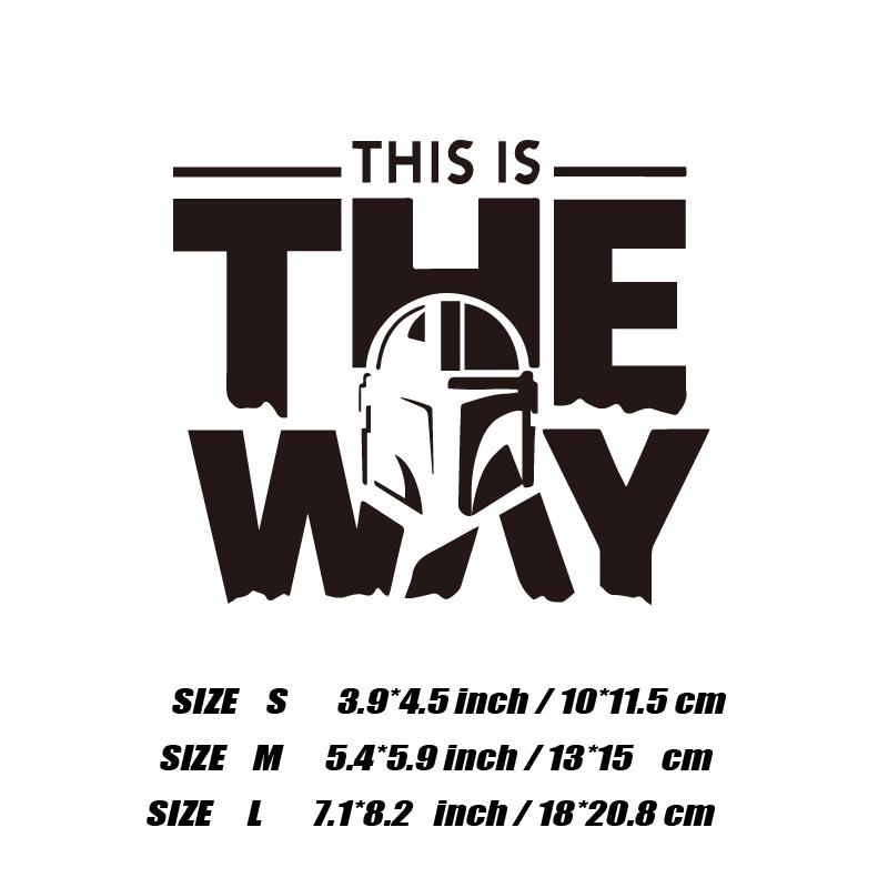 This Is The Way   Film Decalcreatieve Stickers Voor Fans Hoge Kwaliteit Voor Auto Vrachtwagens Motoren Laptops L zwart