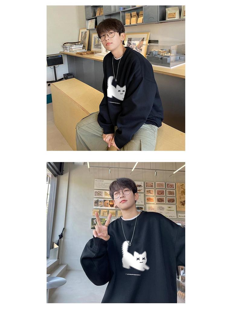 Men's 2025 Retro Casual Long Sleeve Sweatshirt - Trendy, Loose, and Versatile Round Neck Top