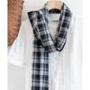 Cotton Plaid Scarf for Both Male and Female Students Versatile and Warm Long Silk Scarf