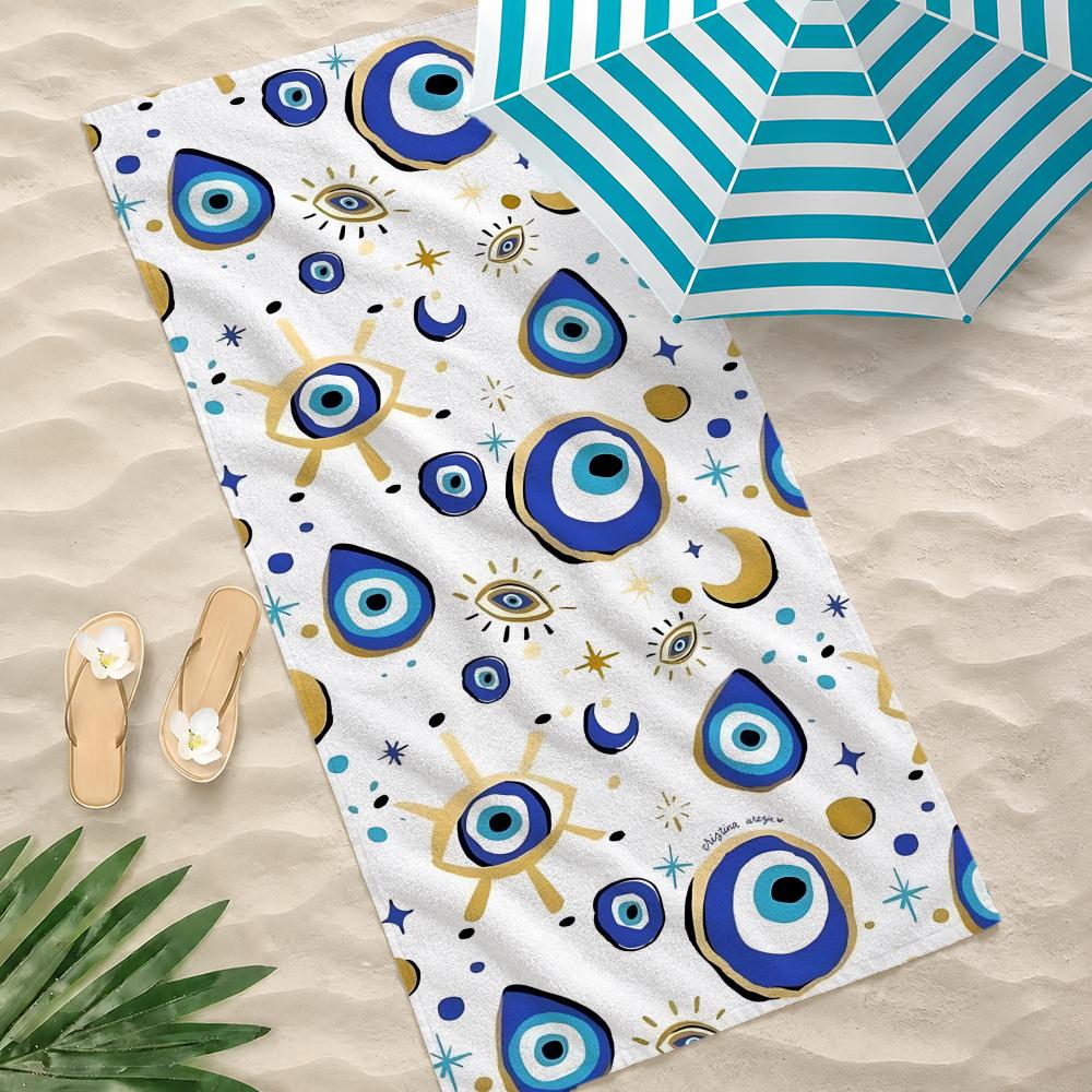Evil Eyes Bath Towel Towel Soft Pool Gift For Travel Gym Shower Camping Quick Dry Sports Large Beach Towels