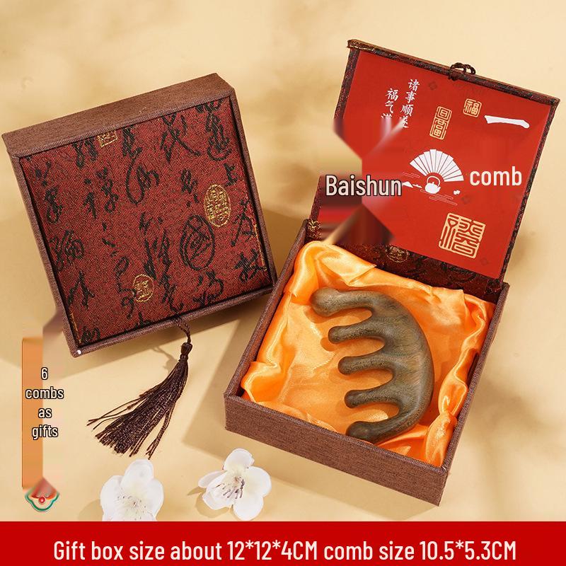 Chinese Sandalwood Comb Gift Set: Elegant Teacher's Birthday Souvenir for Girls