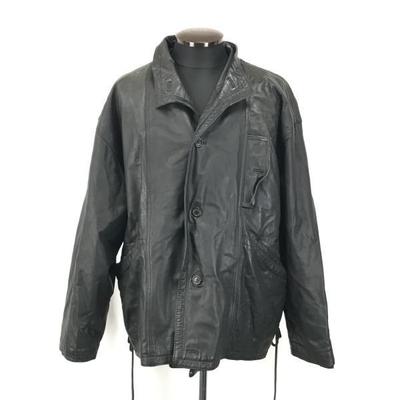 SUNVALLEY Genuine Leather Jacket Blouson Outer Coat Men's Free Black(USED)