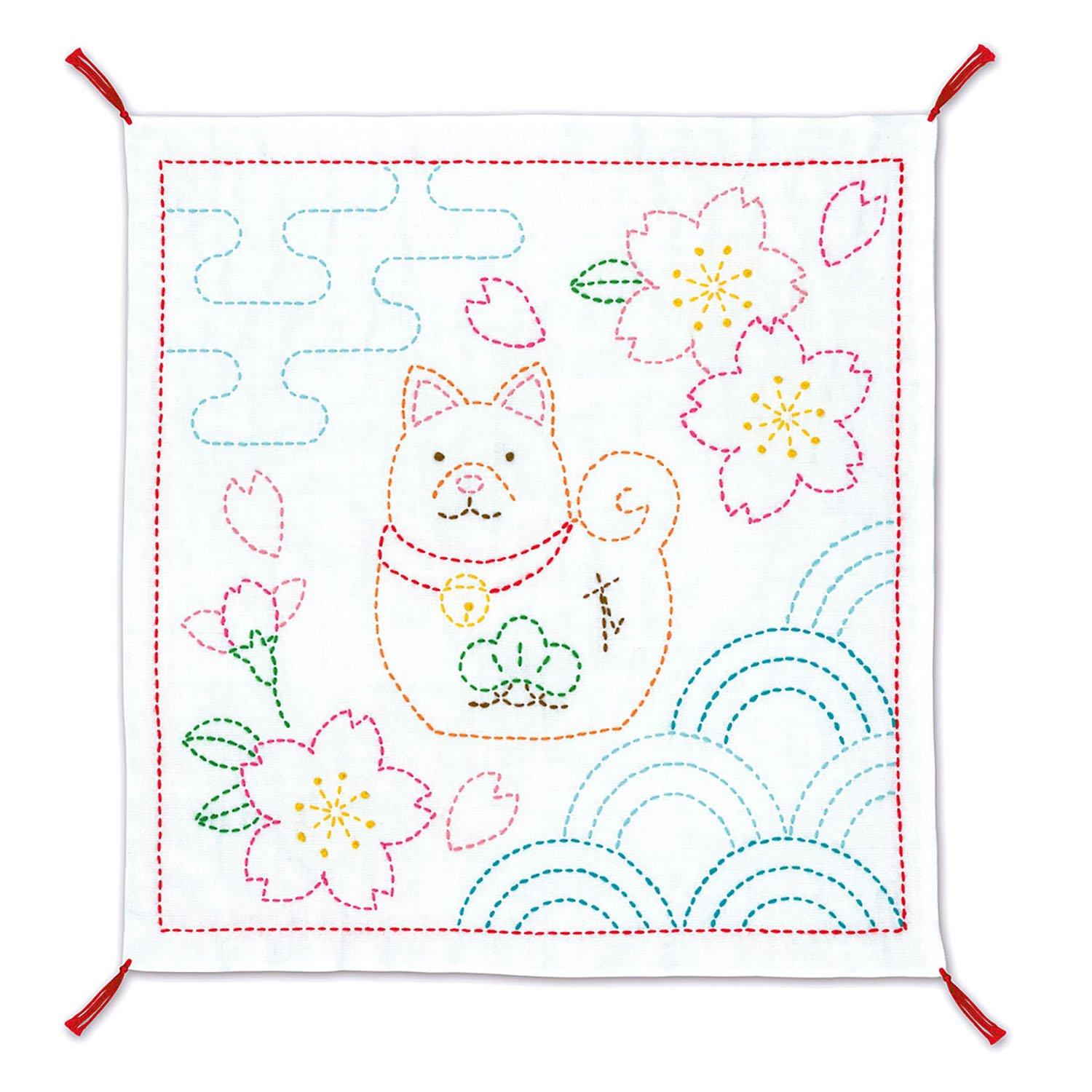 Набор Olympus Sashiko Собака и Цветущая вишня SK343