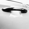 ABS Car Exterior Door Handle Cover Set Outside Door Handle Cover Compatible with Genesis G70 2019-2021 Accessories (Carbon Fiber Style, Button