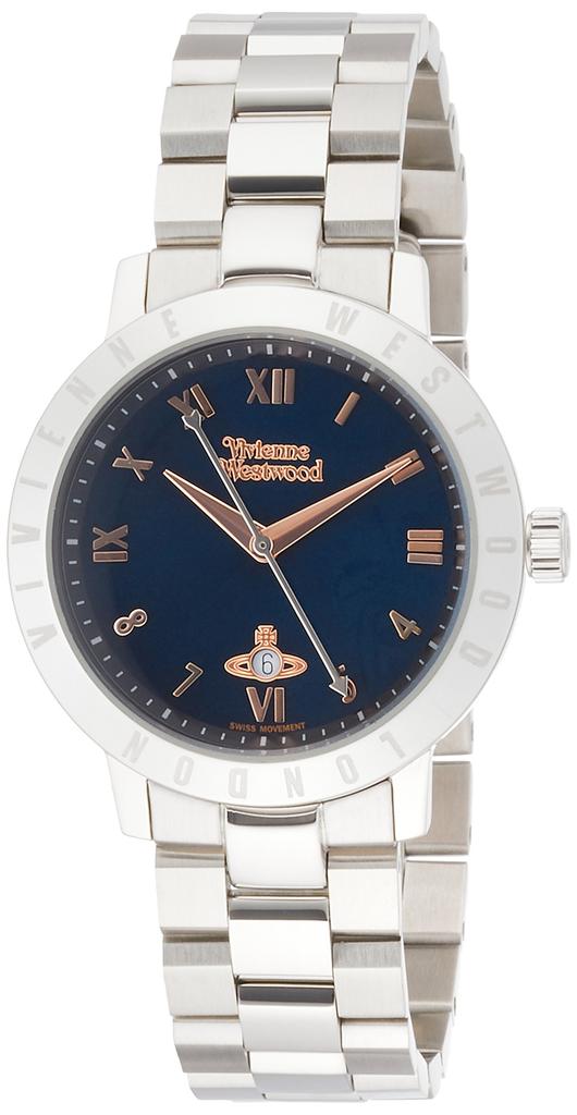 Vivienne Westwood Bloomsbury Watch, Navy Dial, Stainless Steel, Quartz Movement, VV152NVSL, Women's [Parallel Import]