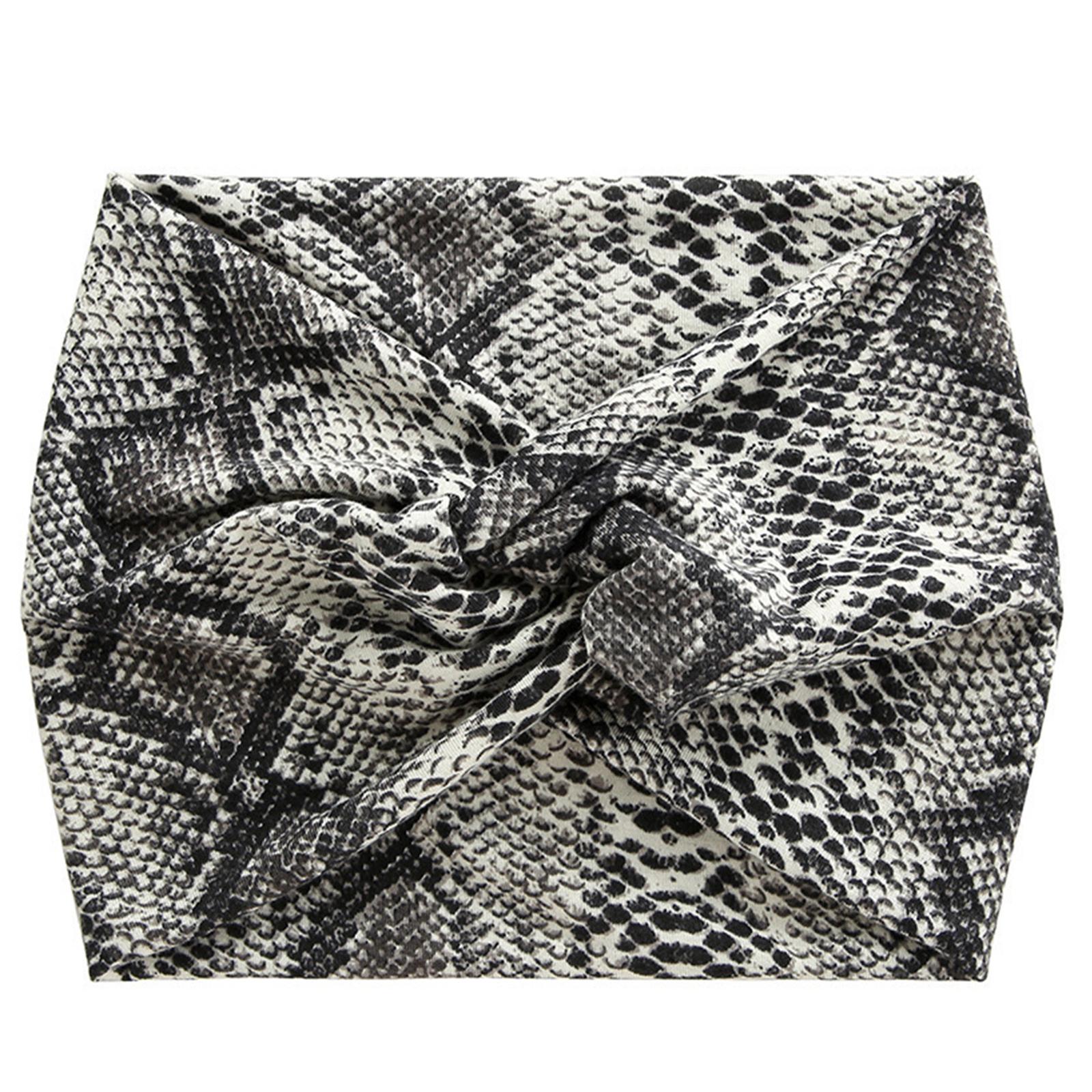 

Эластичный шарф с леопардовым принтом Повседневная мода Головной платок Элегантные повязки на голову Модные аксессуары для волос B