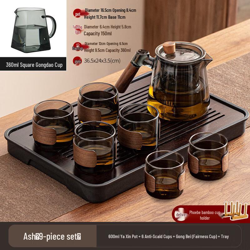 Luxury Thickened Glass Kung Fu Tea Set