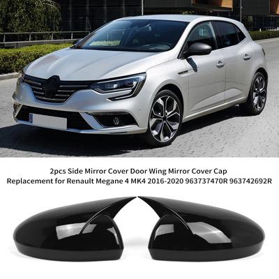2pcs Side Mirror Cover Door Wing Mirror Cover Cap Replacement for Renault Megane 4 MK4 2016-2020