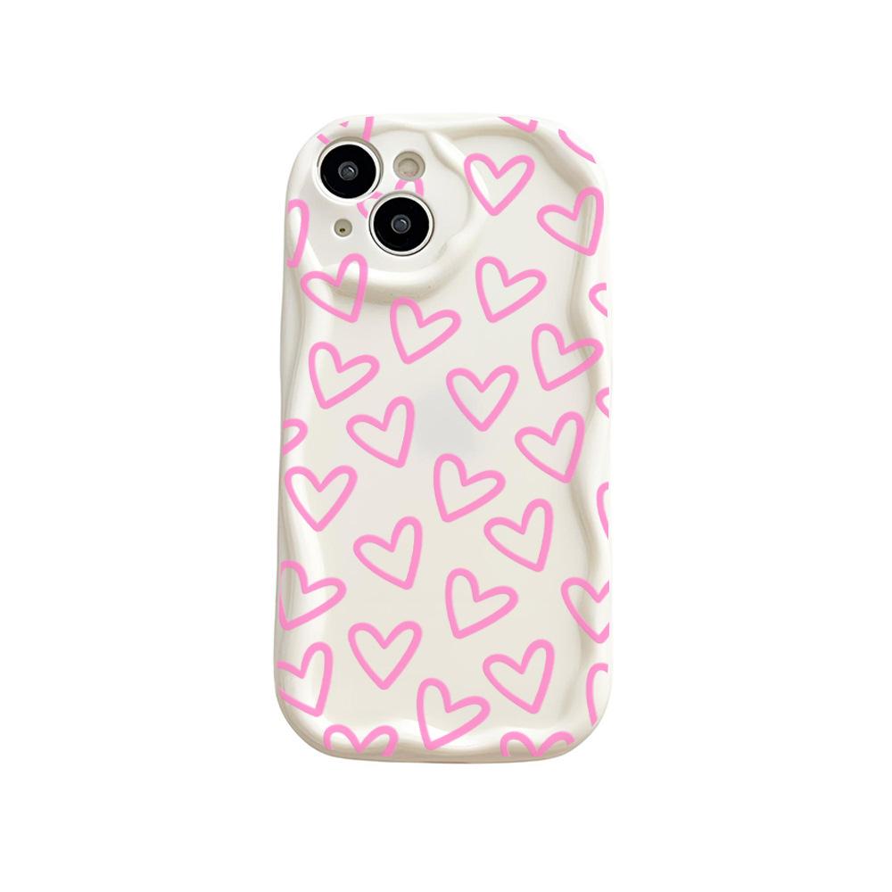 Sweet Girl Powder Love Apple 12promax Anti-drop Mobile Phone Case Iphone14 Soft Case Protective Case 16 Niche Girls