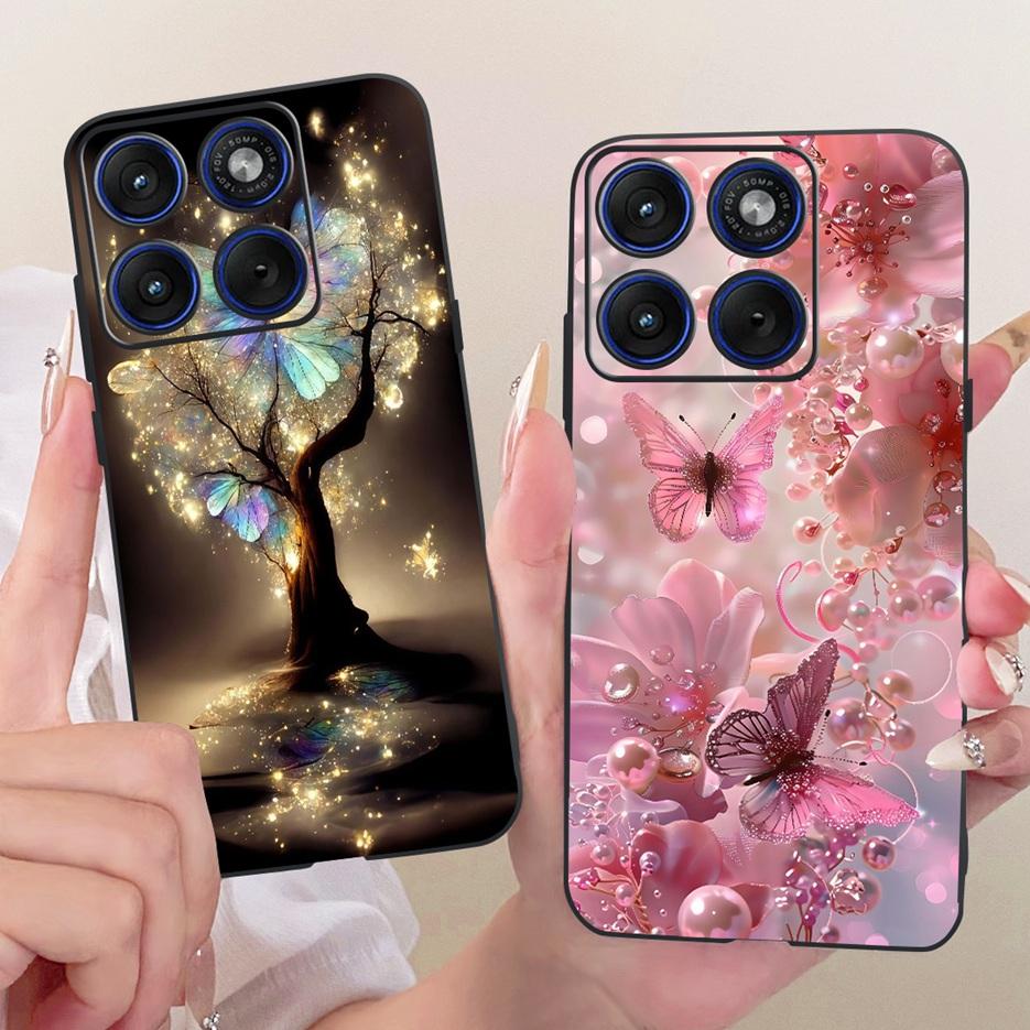 For Motorola Edge 70 Case XT2601-2 Luxury Butterfly Painted Cover Soft Silicone Case For Motorola Edge 70 Fusion Edge70 5G Shell