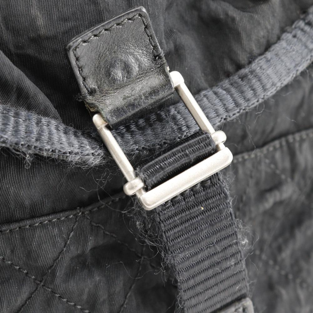 CHANEL Sports line Shoulder Bag Matelasse black Nylon Women Used