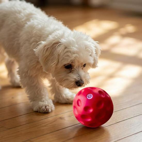Dog Ball Toy Squeaky Dog Chew Toy Teeth Cleaning Toy Interactive Fetch Ball for Small Medium Dogs Puppy Teething