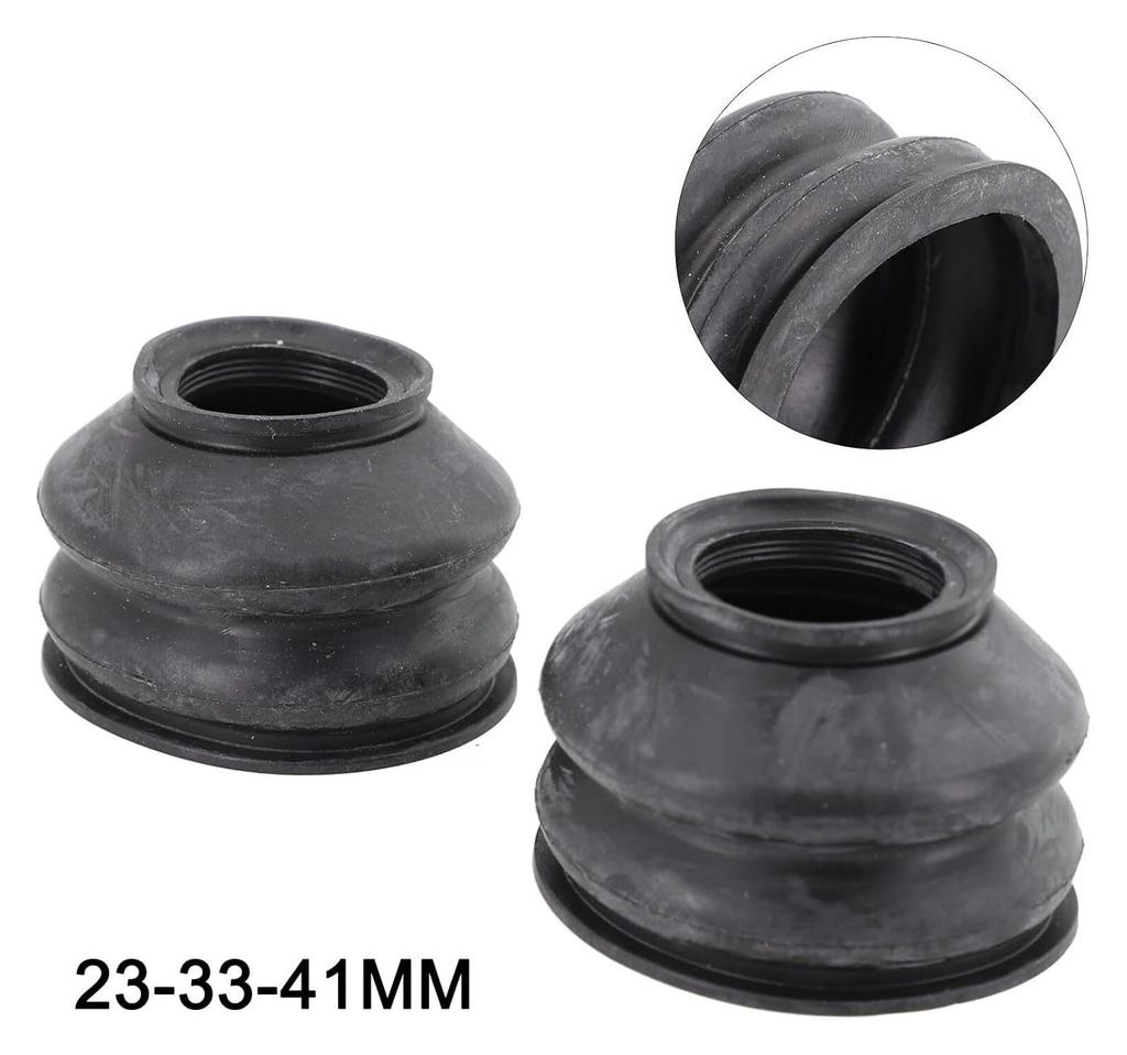 2pcs Ball Joint Dust Boot Cover Replacement for 23mm/33mm/41mm Size Outer Tie Rod Ball Joint Tie Rod End Silicone Inner