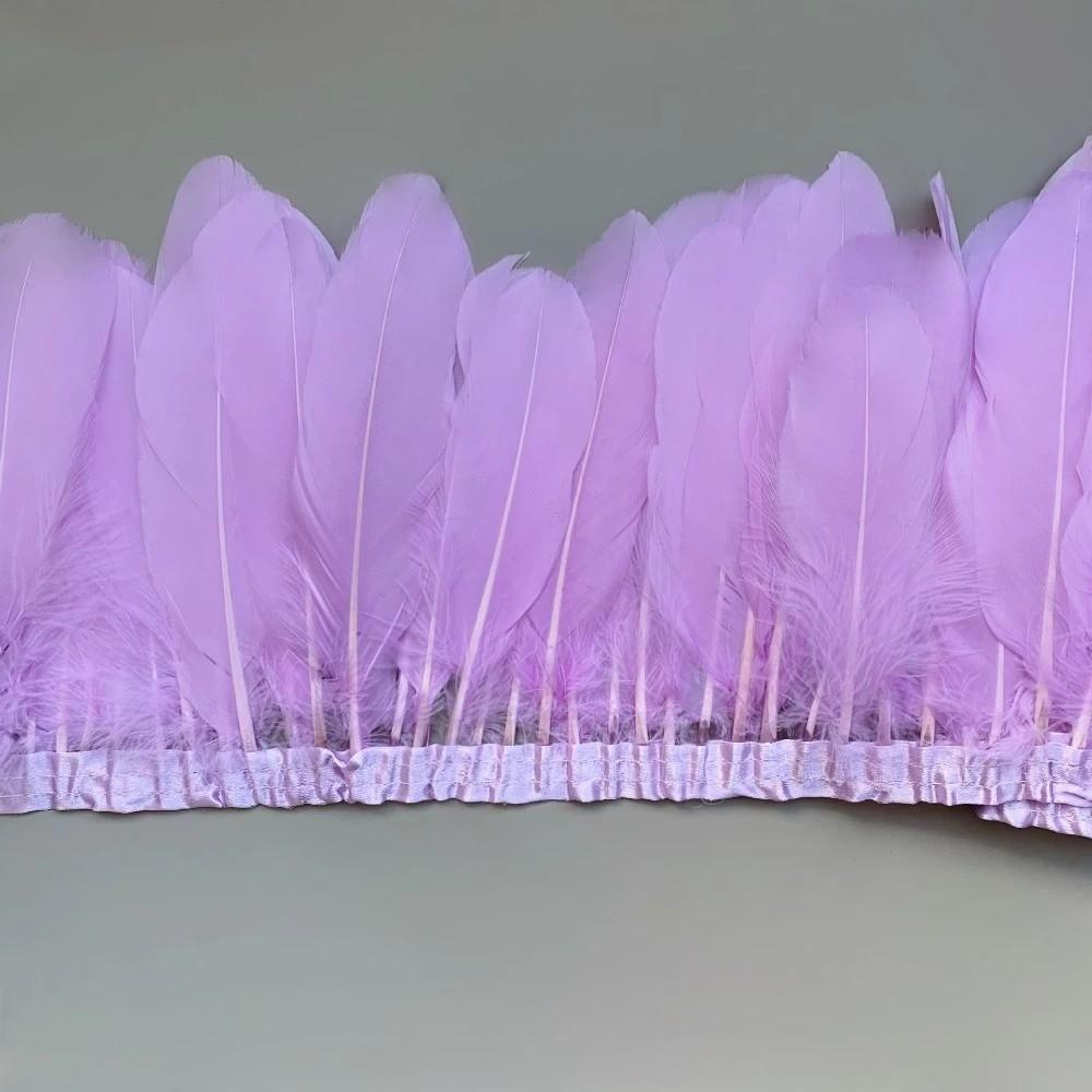 2M Real Geese Duck Feathers Natural Fringe Ribbons DIY Feather Trims  Wedding Accessories