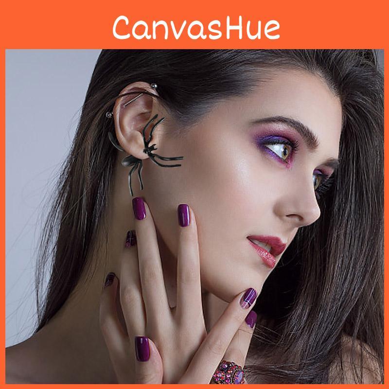 Black Spider Scary Earrings Decoration For Halloween Party Jewelry Fashion Gift