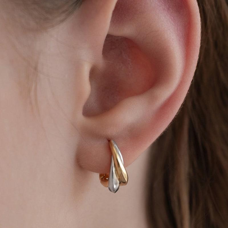 

TATIANA Mystic Twist Hoop Earrings EC3127 (M/L) Gold Plated_MEDIUM