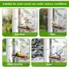 Acrylic Bird Feeder Window Bird Feeder with Suction Cups Clear Bird Feeding House for Garden Outdoor Backyard Wildlife Birding