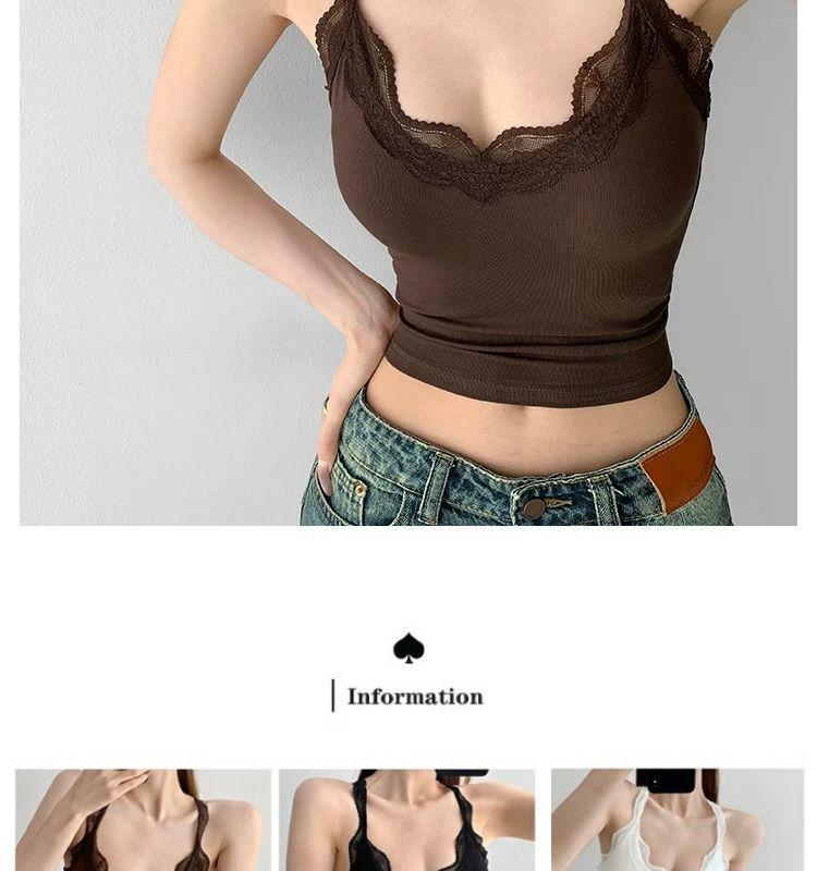 Elegant Lace Back Vest for Women - Slim Fit Summer Tank