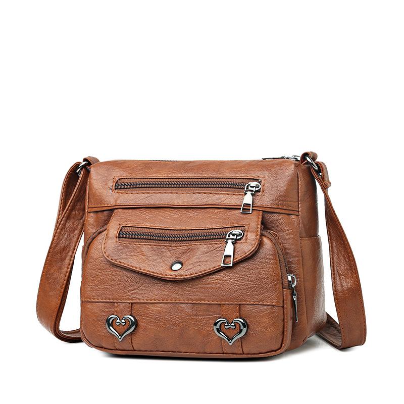 Crossbody Bag - Soft Leather - Versatile - Multi-pocket - Women's Mother Bag - Backpack
