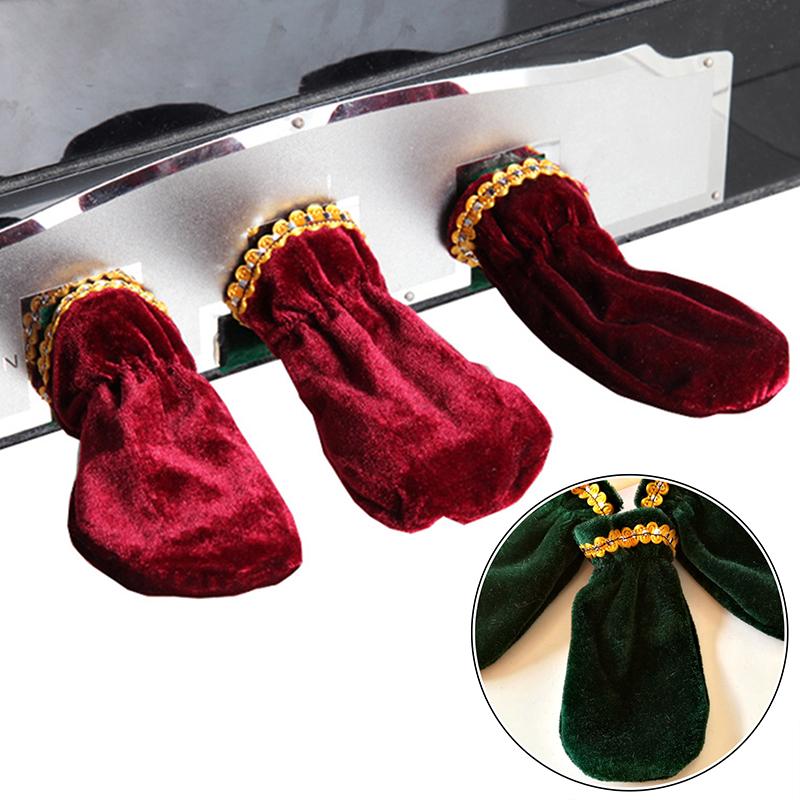 3 Pcs Edging Piano Pedal Cover Cleaning Accessories Mitten Foot Protectors Waterproof And Scratch-Resistant Piano Cover