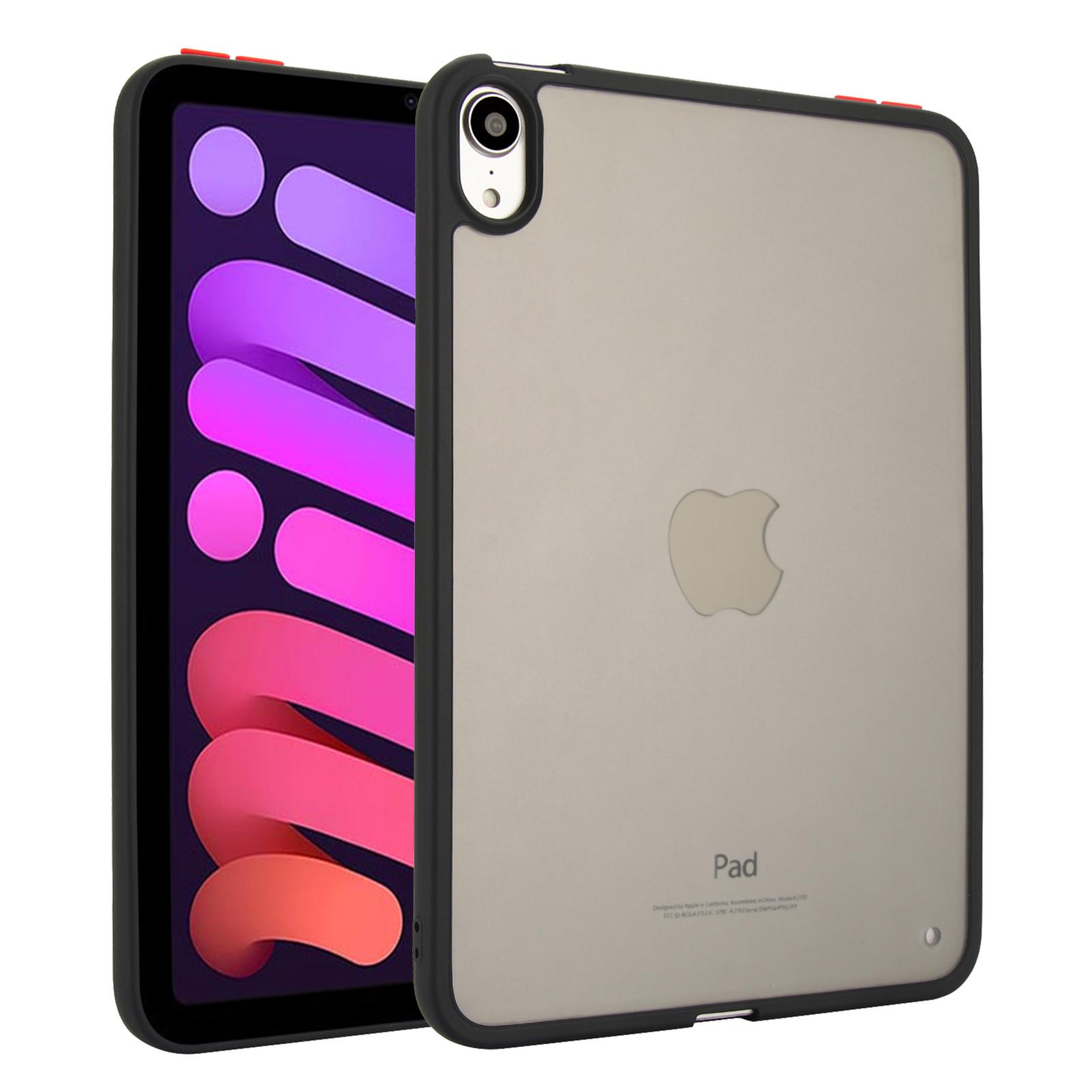 

For iPad mini (2024)/(2021) Case Skin Touch Matte Acrylic TPU Shockproof Tablet Cover Black
