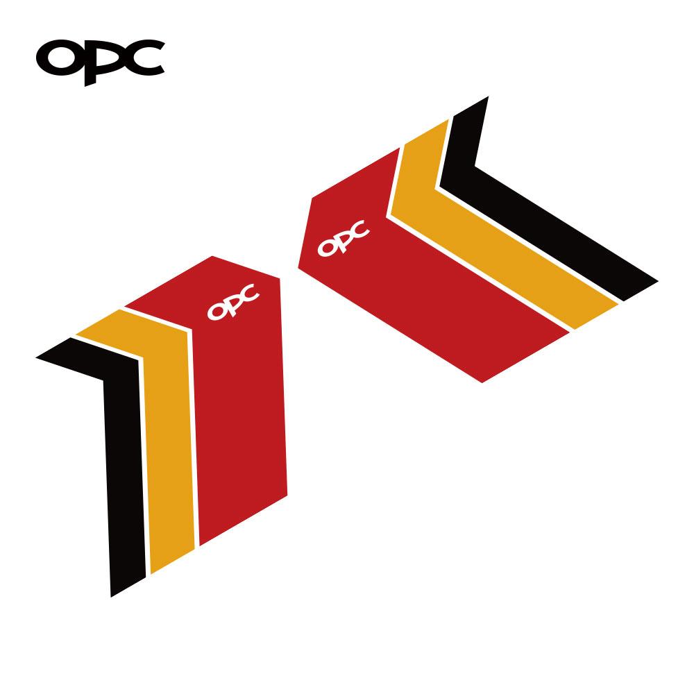 2pcs Car 3 Color Stickers For Opel Astra Corsa ignia Opc Vectra Zafira Grandland Meriva Mokka Crossland X Auto Accessories
