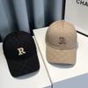 Baseball Cap With Embroidered R Letter For Outdoor Sun Protection Casual Wear