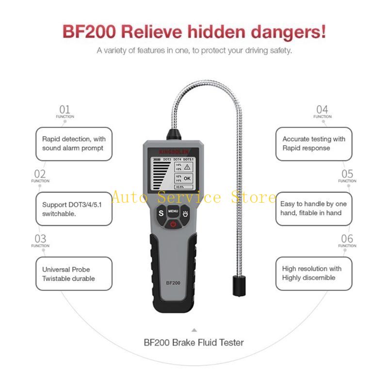 462A Electronic Brake Fluid Tester Universal Oil Moisture Meters Car Testing Tool 12V