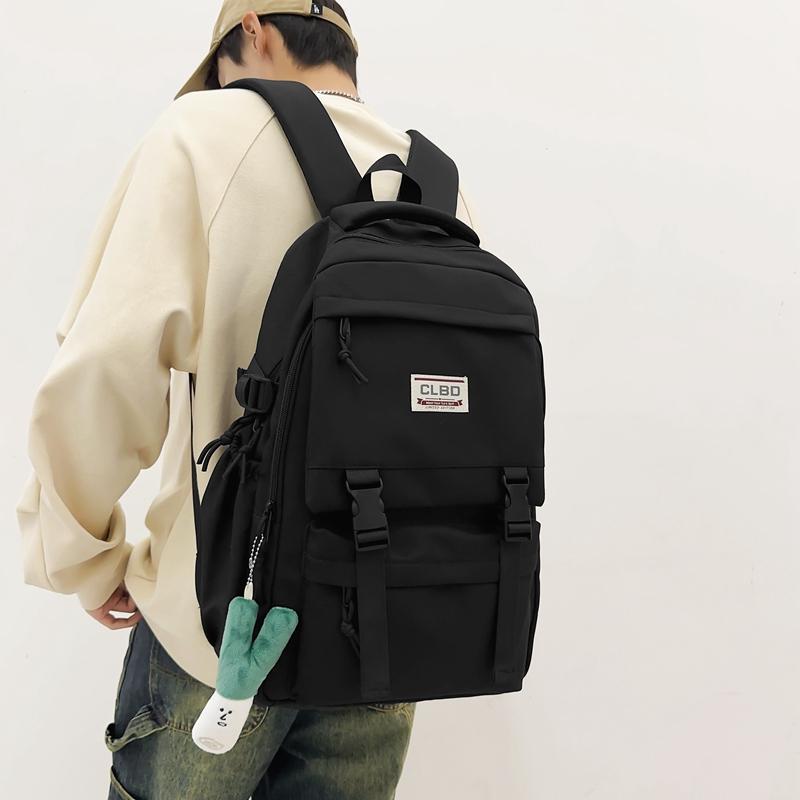 Women's Backpack School Bag Men Solid Color Backpack Travel Bag