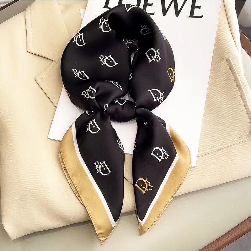 New silk scarf square scarf high-end women's versatile fashion simulation silk silk scarf scarf mulberry silk 71 small square scarf