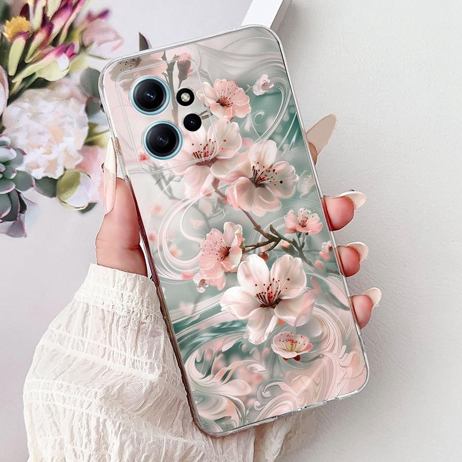 For Xiaomi Redmi Note 12 4G Case Beautiful Flowers Painted Cover Soft Slim Phone Case For Redmi Note 12 Pro Plus Note12 5G Shell