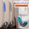 360° Soft Bristle Toilet Brush with Long Handle & Wall-Mount for Bathroom Cleaning