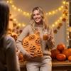 Halloween Pumpkin Pillow Cover Soft Plush Decorative Cushion Case for Sofa Chair Home Seasonal Decoration 18x18 Inches Durable Material