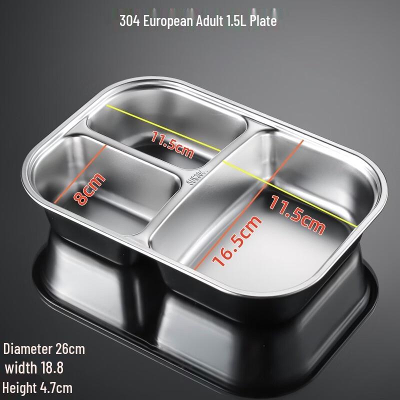 DM 304 Stainless Steel Divided Lunch Box Set