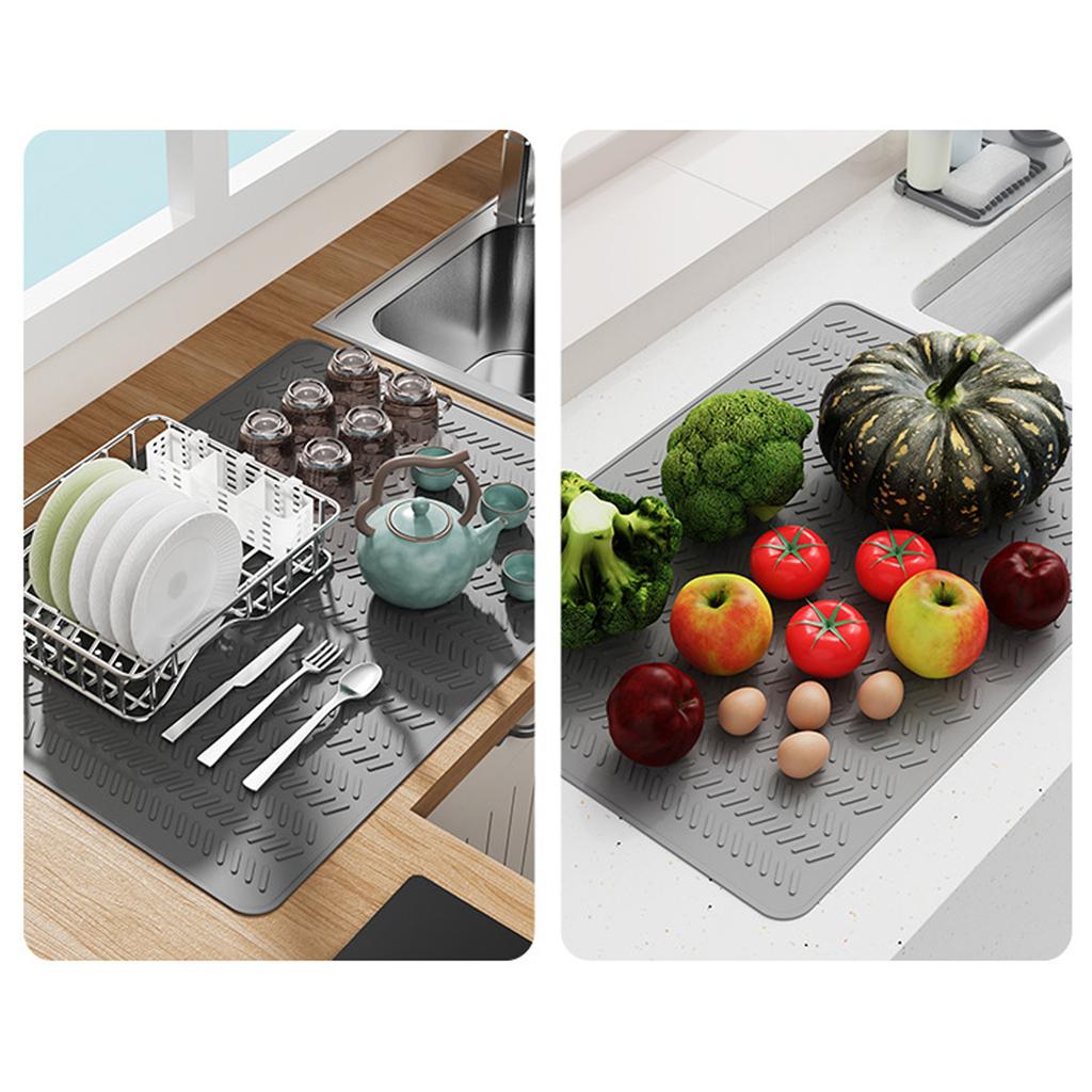 Heatproof Silicone Electric Stove Mat for Glass Top Cooktops Scratch Resistant Dish Drying Pad Waterproof Kitchen Pad