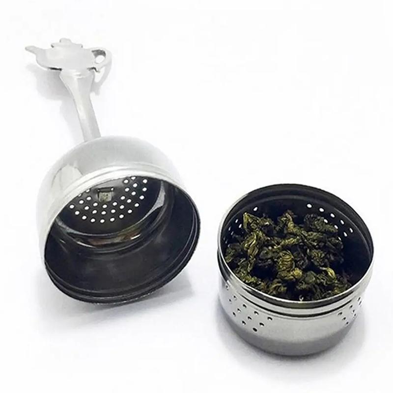 Infusore per Tè in Acciaio Inossidabile Colino Cilindrico Filtro per Spezie Erbe Palline Condimento Catena Appendi Accessori da Cucina