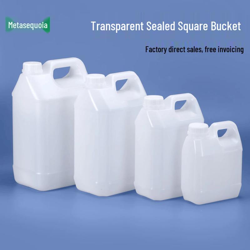 5L Translucent HDPE Square Storage Bucket