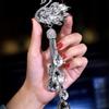 Bling Swan Car Hanging Ornament Faux Crystal Rhinestone Swan Car Rearview Mirror Charm Double