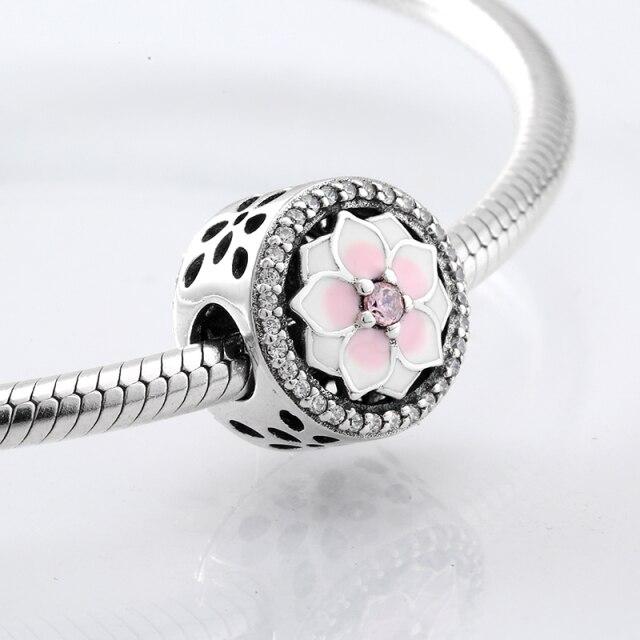 Perles fines en argent sterling 925 de forme ronde La famille est là où l'amour grandit Perles fines à faire soi-même adaptées aux bracelets à breloques originaux Fabrication de bijoux