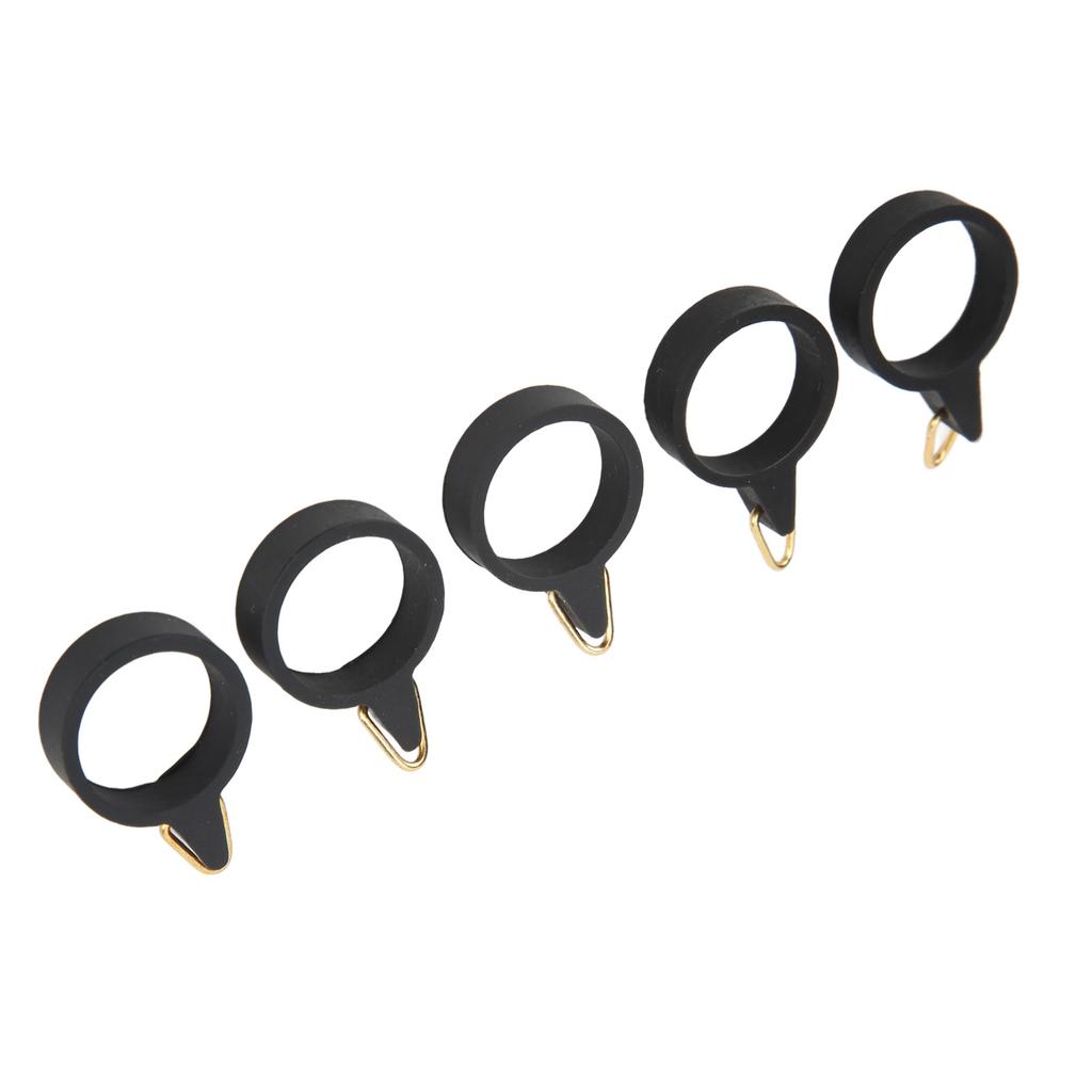 5pcs Fishing Rod Hook Holder Rubber Circle Stainless Steel Fishing Pole Hook Keeper for Bait ToolM