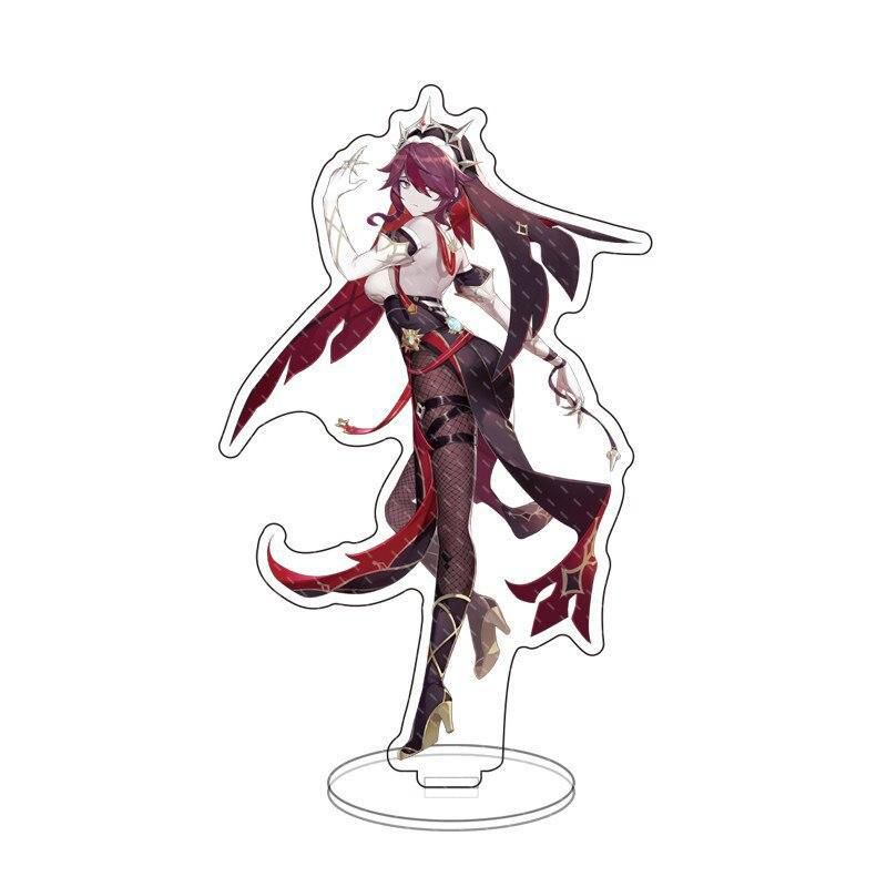 Game Genshin Impact Acrylic Figure Stand Klee Keqing Ganyu Display Desktop