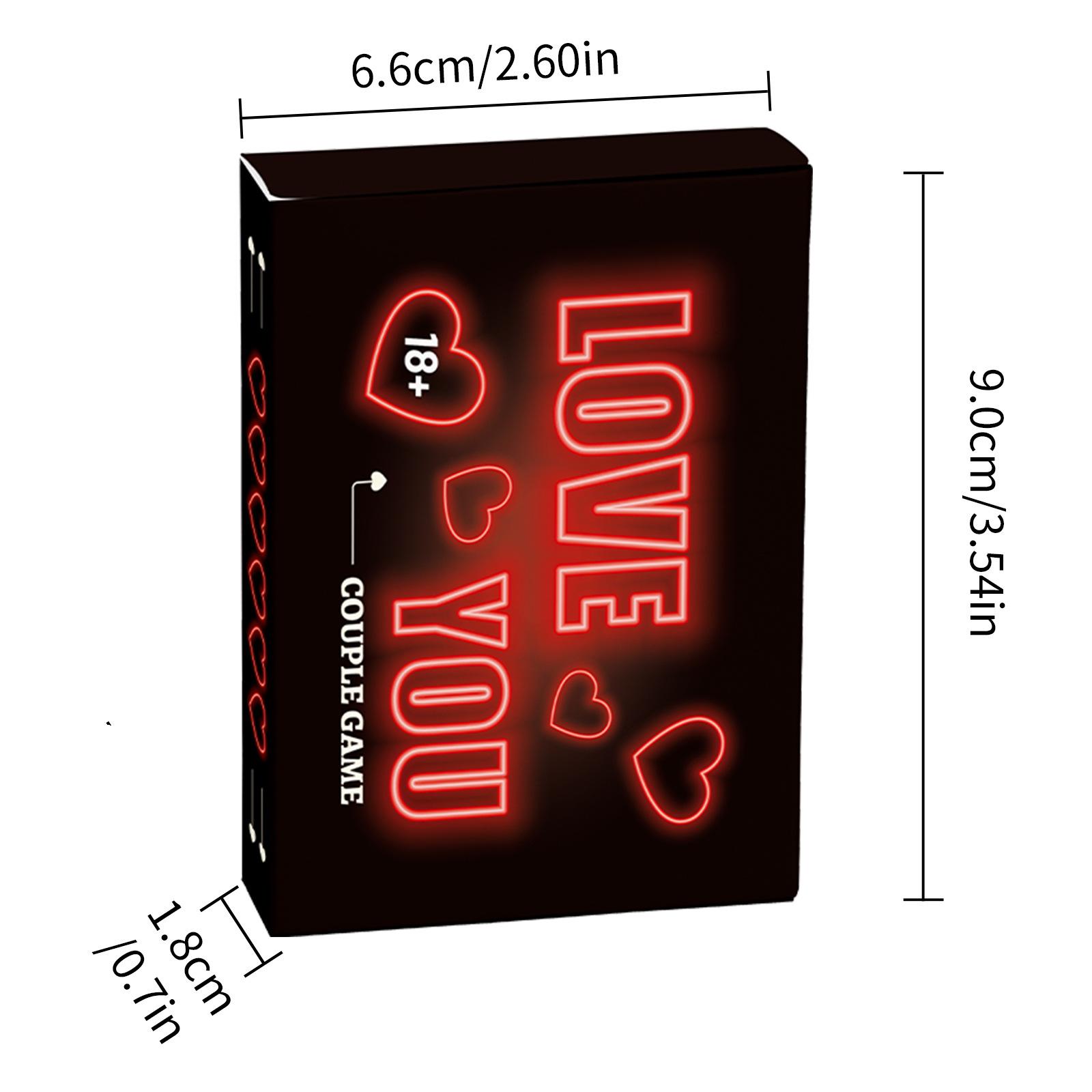 

50 Love You Neon Парные открытки Английская версия Интерактивные игровые карточки