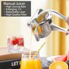 Manual Lemon Juicer, Manual Squeeze Juice Hand Press Juicer With Fine Filter for Nuts, Lemon Lime, Pomegranates, Watermelon, Orange Juicer Silver