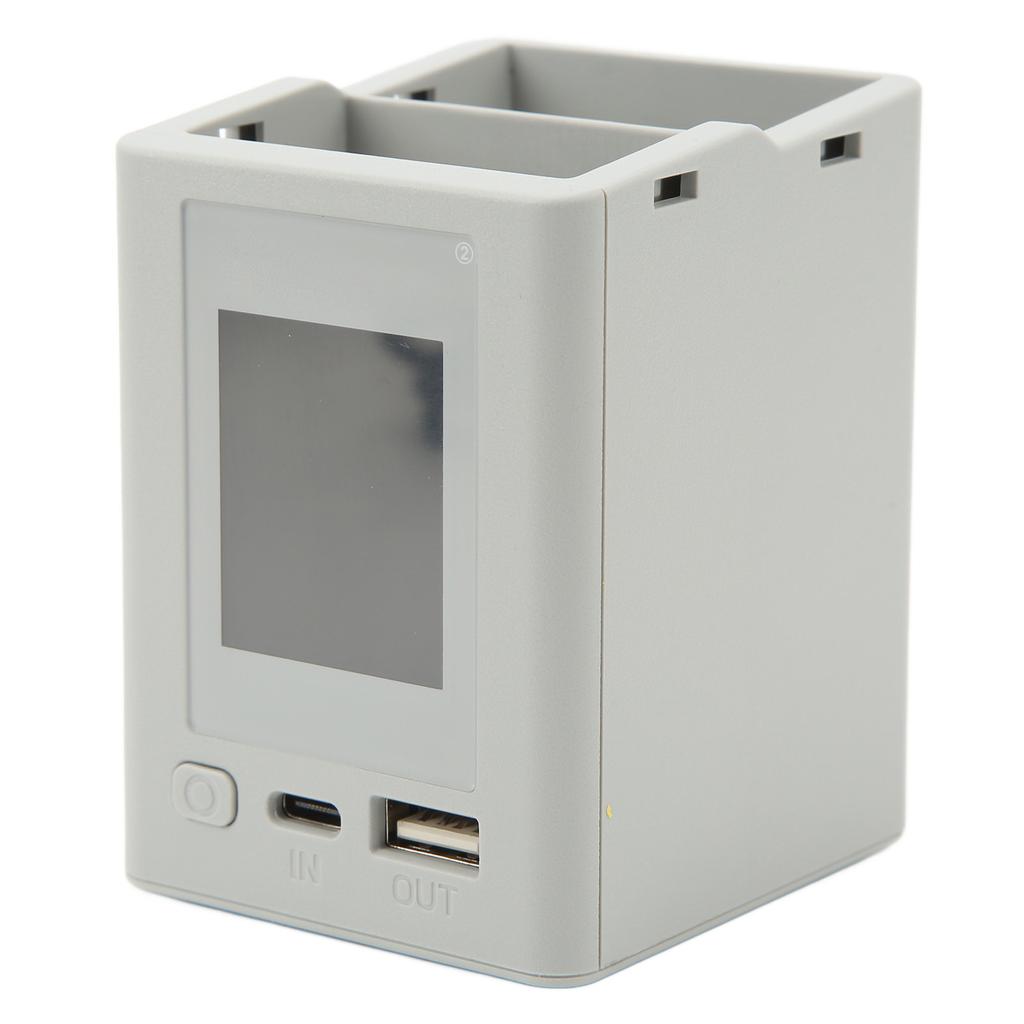 2 Way Charging Hub PD Fast Charging Color Screen USB LCD Battery Charger for DJI Mini 3 Drone Gray